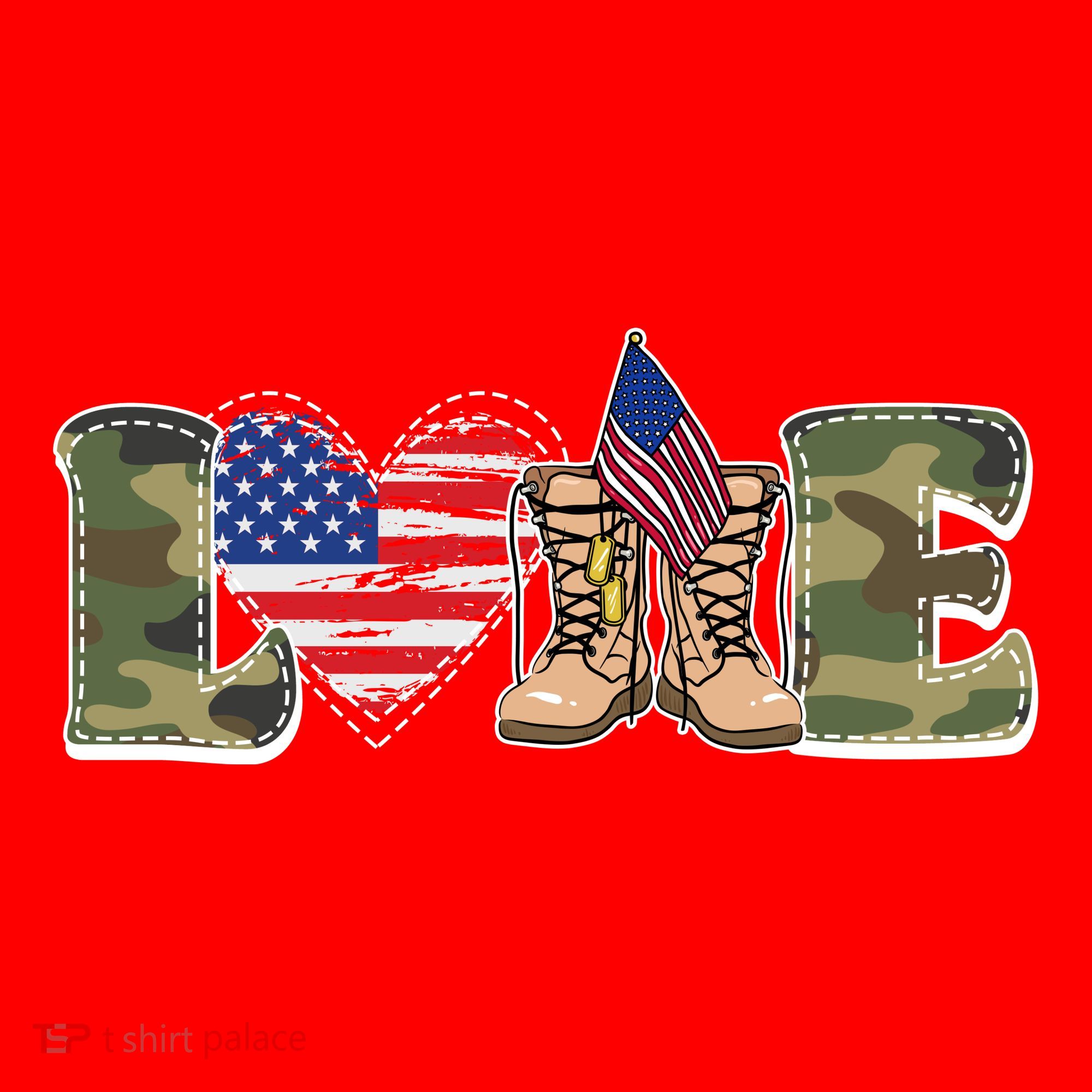 Love Military Support Your Troops And Arm Forces Tote Bag