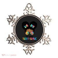 Lil Miss Third Grade Messy Bun Tie Dye African Afro Gift Ornament thumb 0