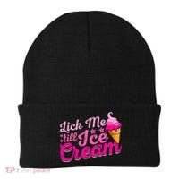 Lick Me Till Ice Cream Funny Ice Cream Love Beanie thumb 0