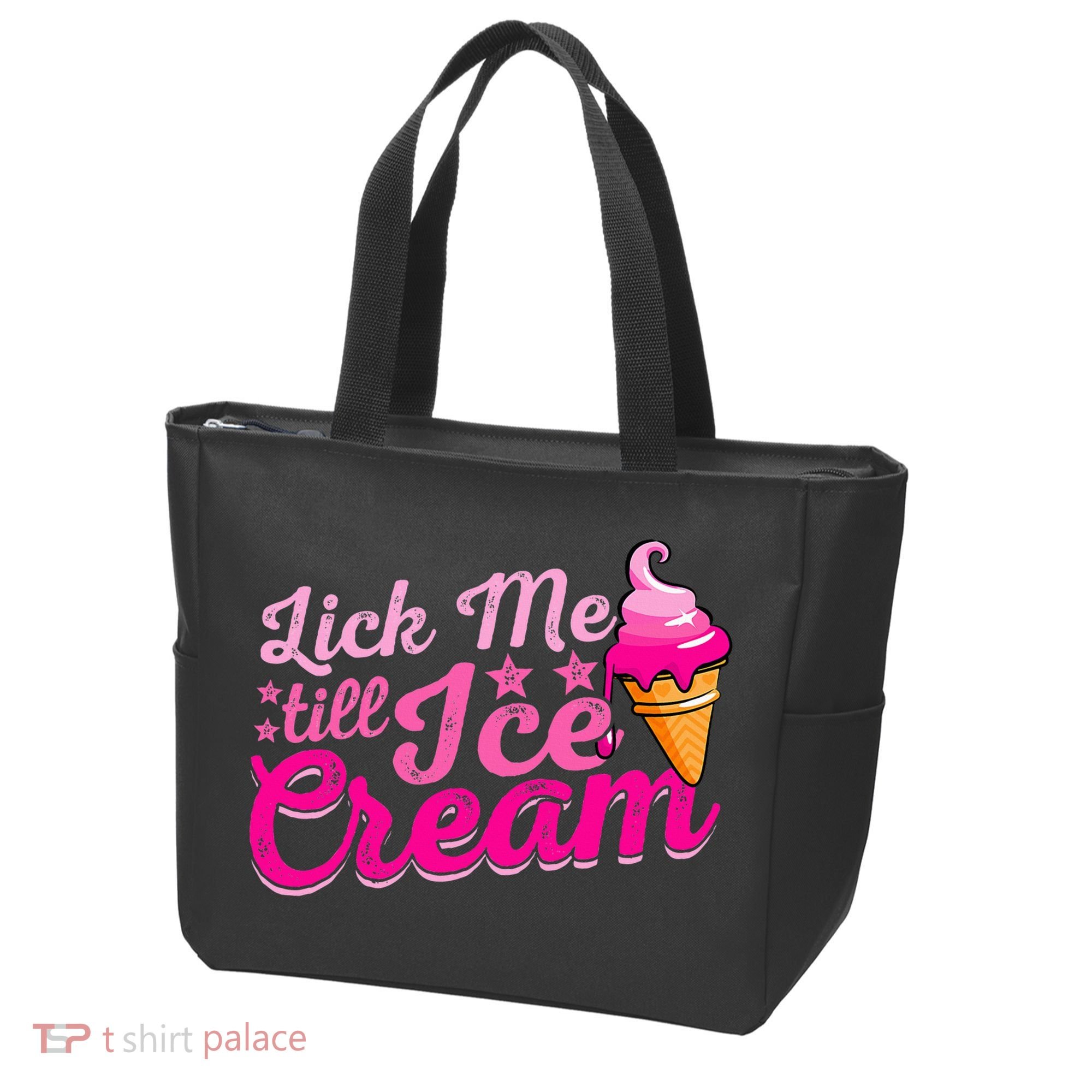 Lick Me Till Ice Cream Funny Ice Cream Love Tote Bag