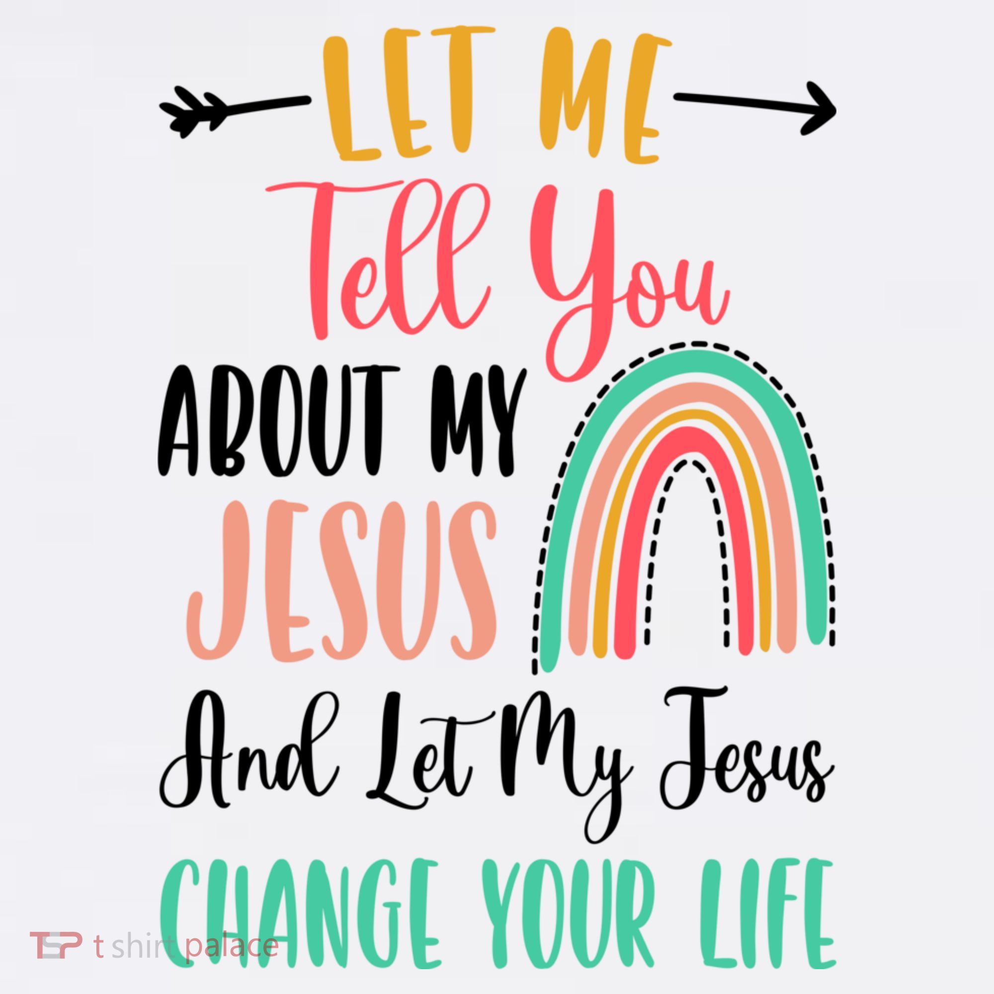 Let Me Tell You About My Jesus Rainbow Christian Mousepad