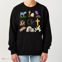 Let Me Tell You A Story He Is Risen Jesus Easter Christian  Women's Sweatshirt thumb 0