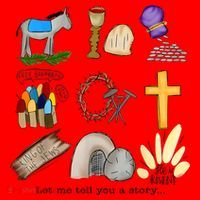 Let Me Tell You A Story He Is Risen Jesus Easter Christian  Santa Hat thumb 1