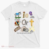 Let Me Tell You A Story He Is Risen Jesus Easter Christian  T-Shirt thumb 0