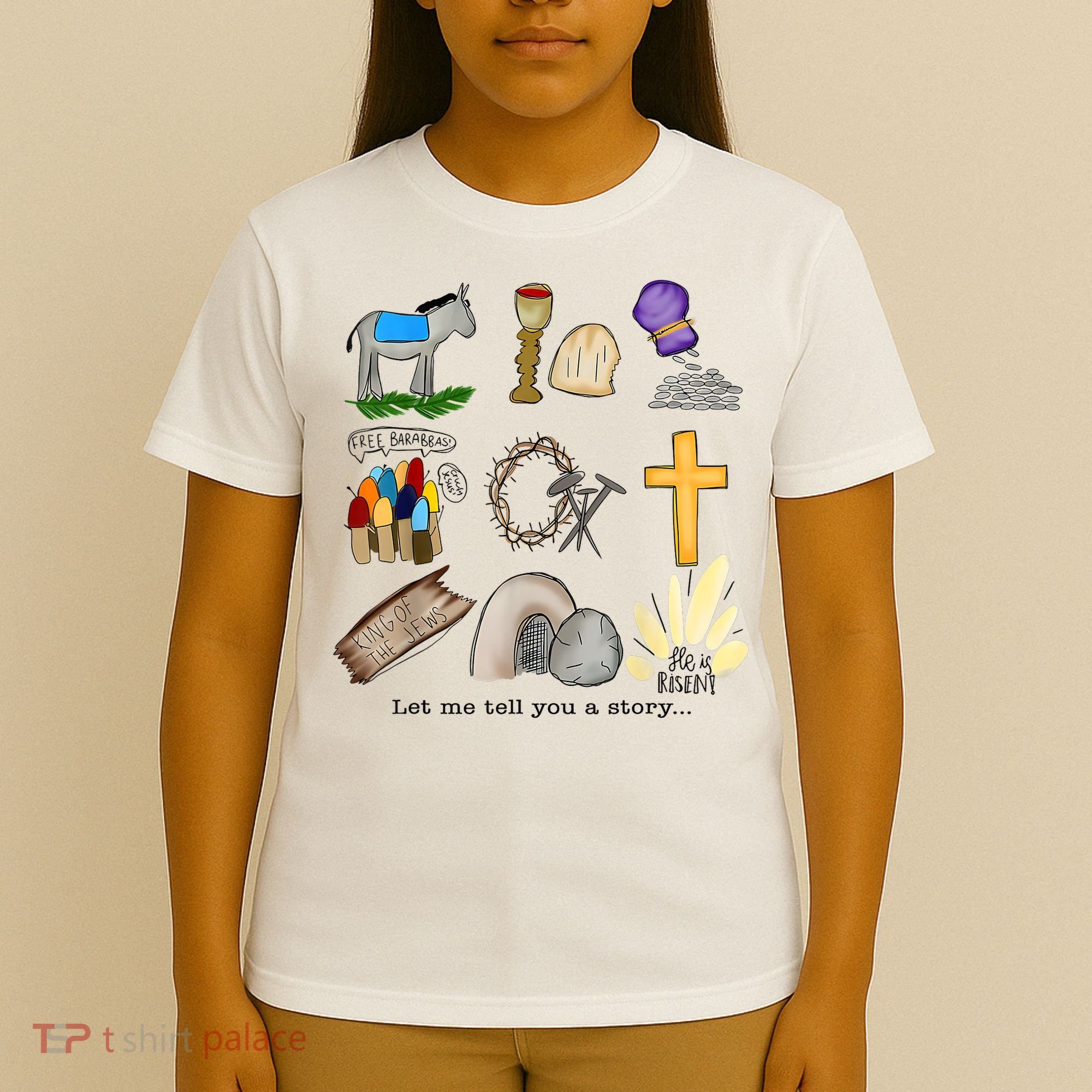 Let Me Tell You A Story He Is Risen Jesus Easter Christian  T-Shirt