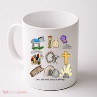 Let Me Tell You A Story He Is Risen Jesus Easter Christian  Coffee Mug thumb 0