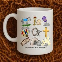 Let Me Tell You A Story He Is Risen Jesus Easter Christian  Coffee Mug thumb 2