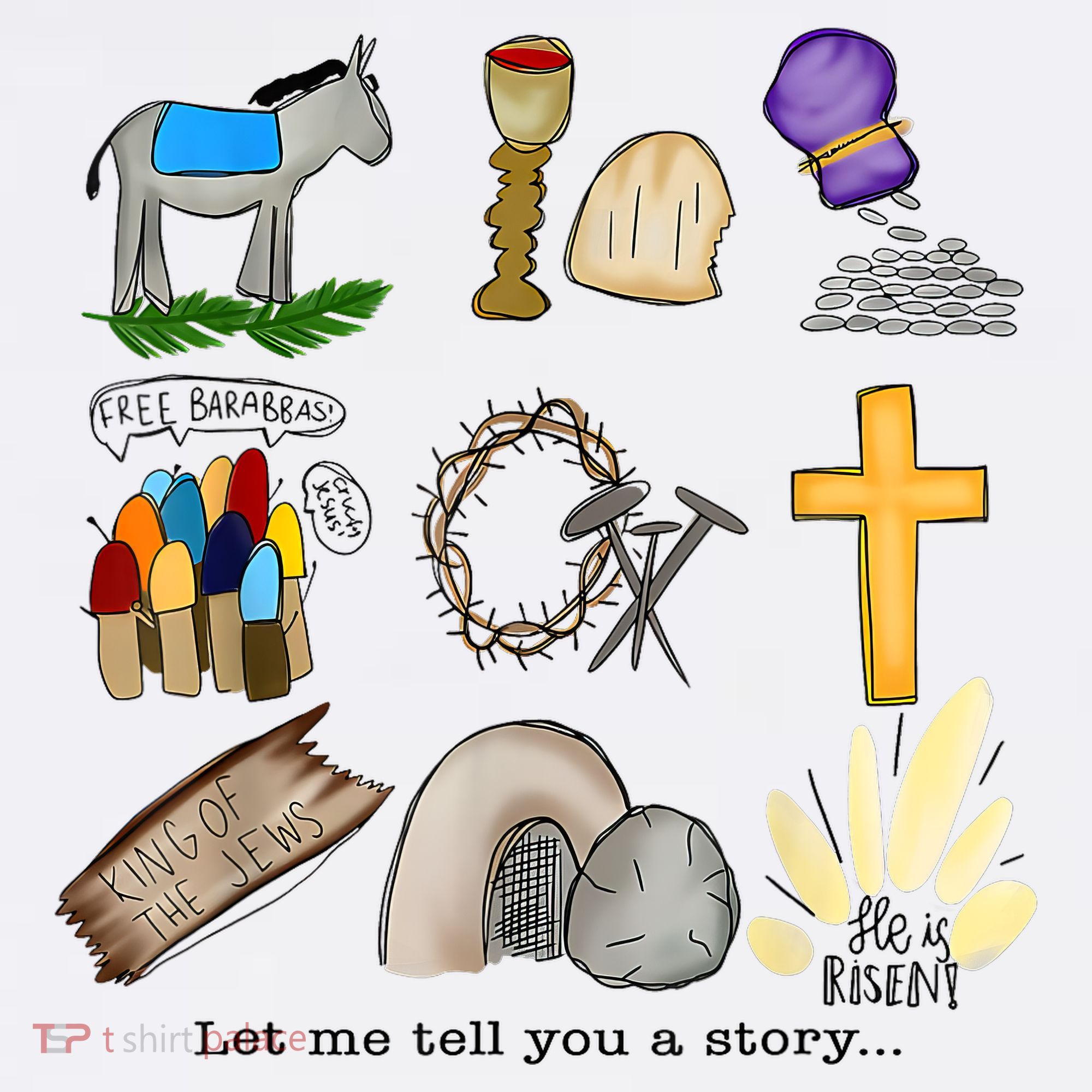 Let Me Tell You A Story He Is Risen Jesus Easter Christian  Women's Hoodie