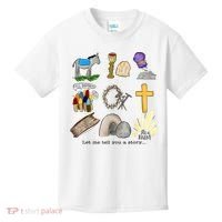 Let Me Tell You A Story He Is Risen Jesus Easter Christian  Kids T-Shirt thumb 0