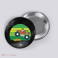 Lucky Monster Truck St Patrick's Day Button thumb 0