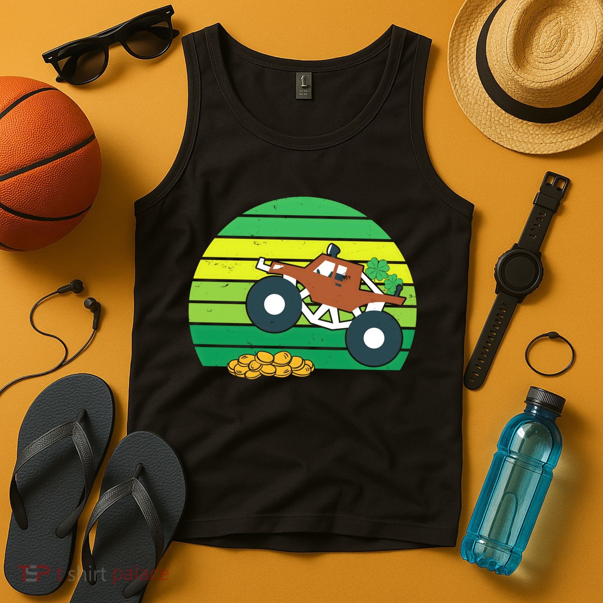 Lucky Monster Truck St Patrick's Day Tank Top