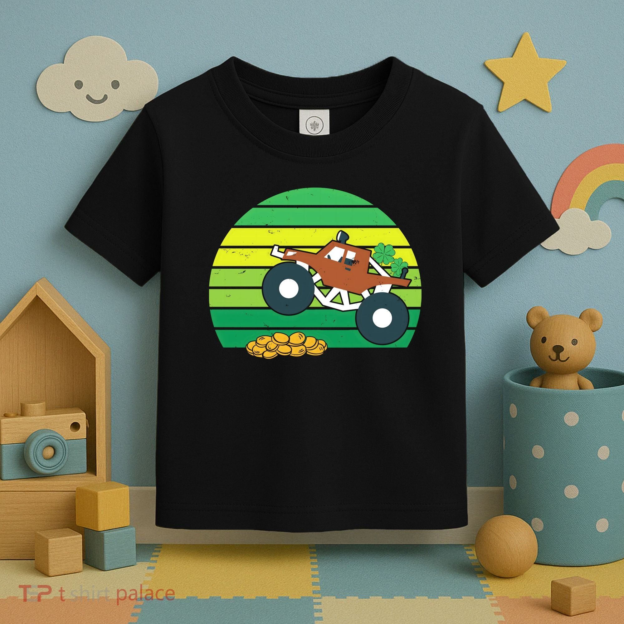 Lucky Monster Truck St Patrick's Day Toddler T-Shirt
