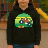 Lucky Monster Truck St Patrick's Day Kids Hoodie thumb 3