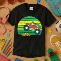 Lucky Monster Truck St Patrick's Day Kids T-Shirt thumb 3