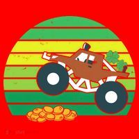 Lucky Monster Truck St Patrick's Day Santa Hat thumb 1