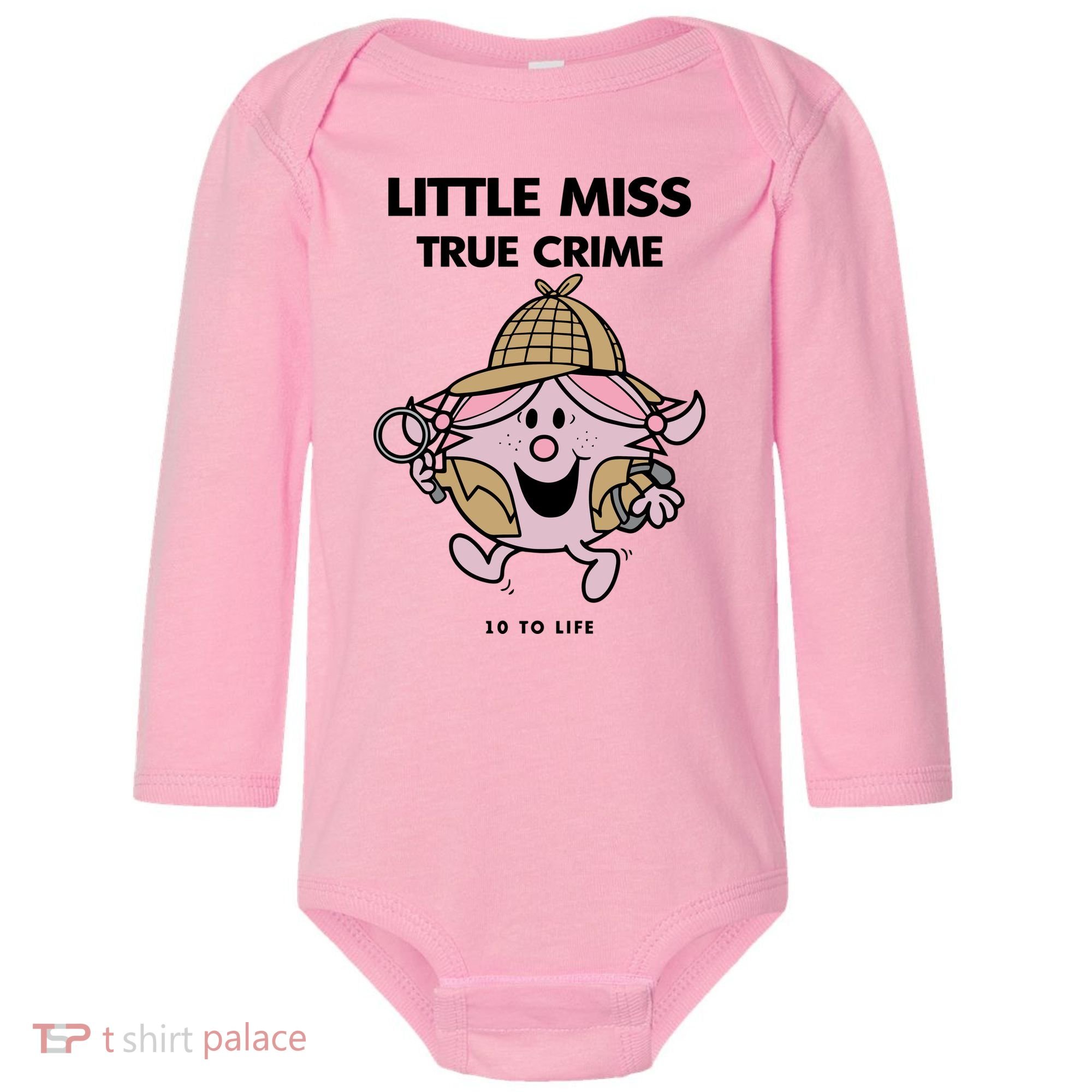Little Miss True Crime Pigment Baby Long Sleeve Bodysuit