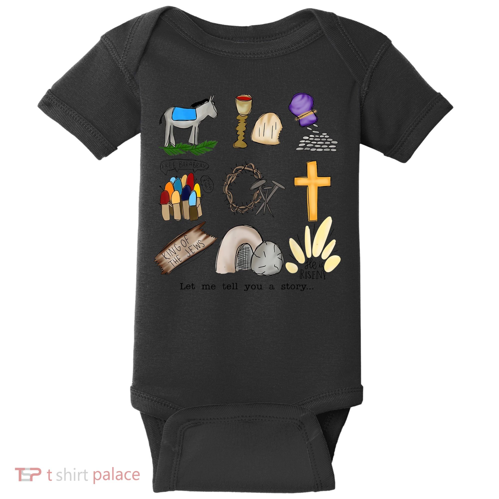 Let Me Tell You A Story Jesus Religious Christian Easter Baby Bodysuit