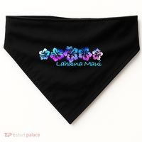 Lahaina Maui Tropical Flower Great Giftgiftvacation Beach Gift USA-Made Doggie Bandana thumb 0