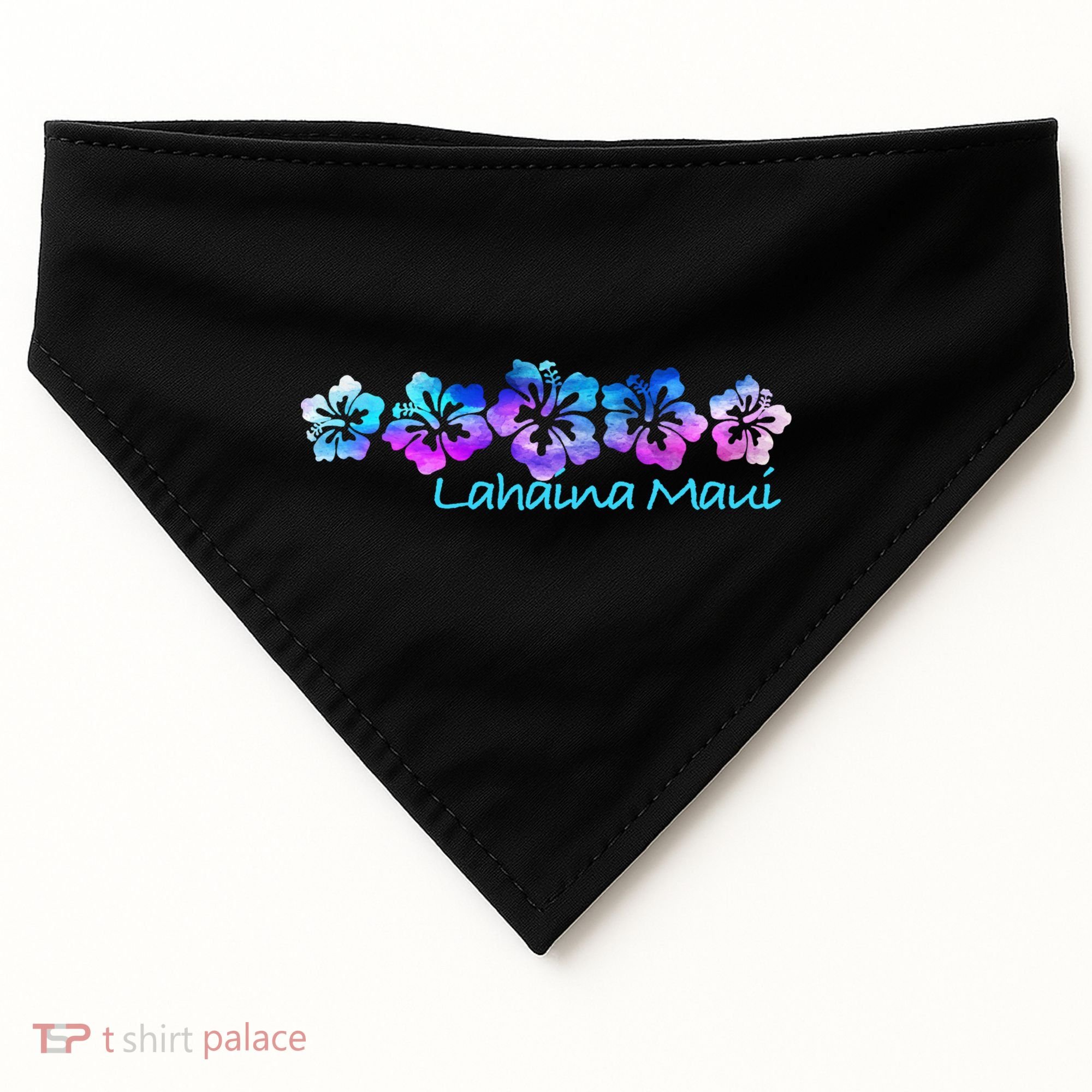 Lahaina Maui Tropical Flower Great Giftgiftvacation Beach Gift USA-Made Doggie Bandana