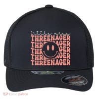 Little Miss Threenager 3rd birthday Boho Cute Flexfit Unipanel Trucker Cap thumb 0