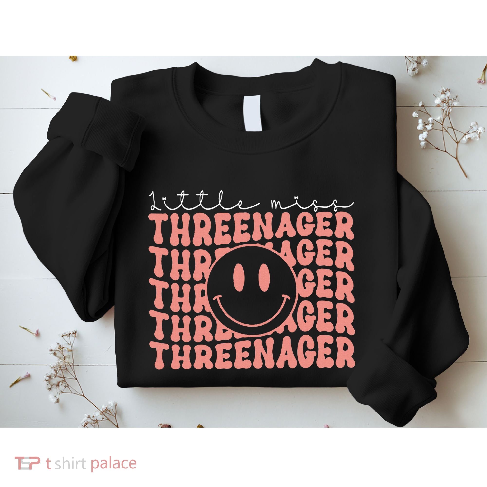 Little Miss Threenager 3rd birthday Boho Cute Sweatshirt