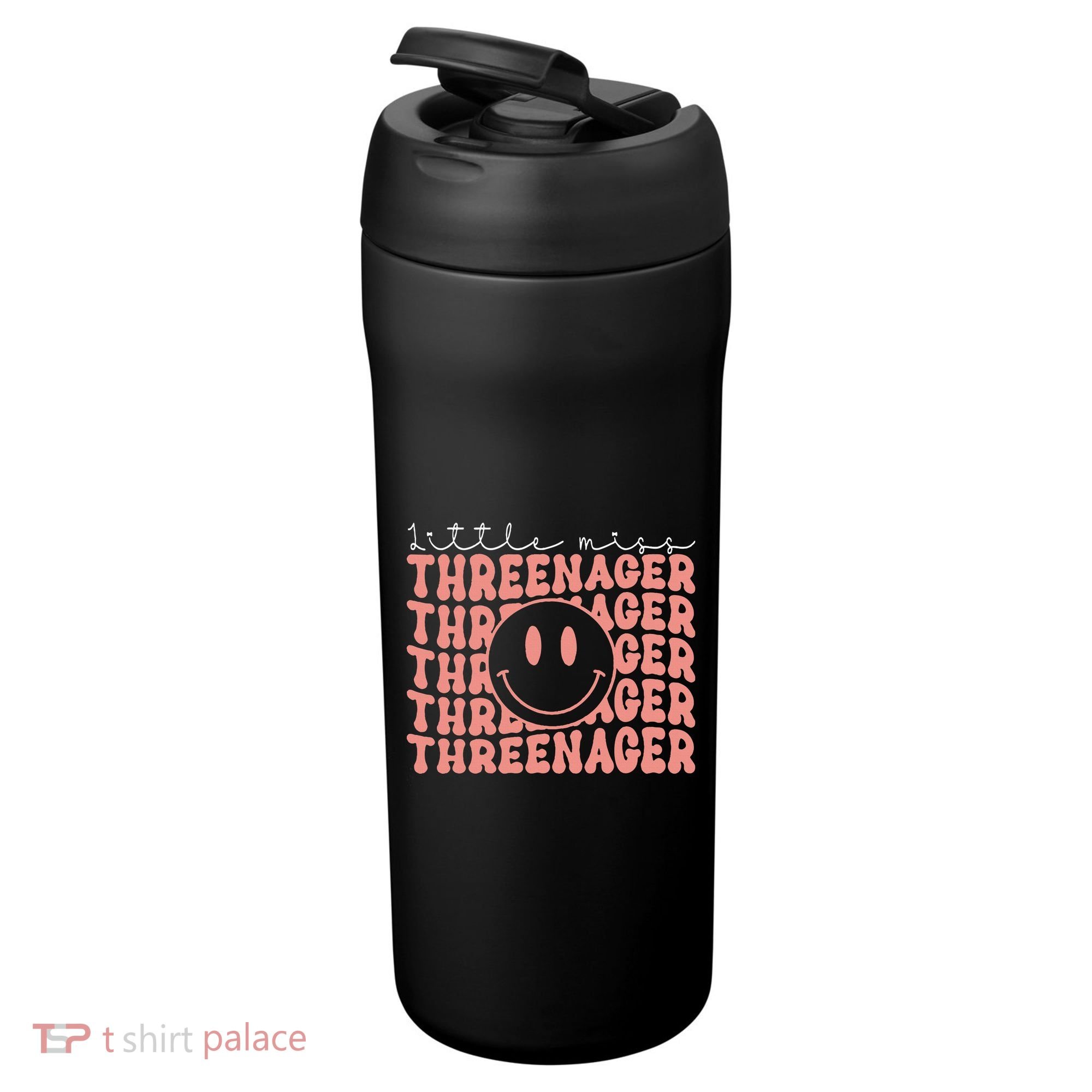 Little Miss Threenager 3rd birthday Boho Cute 24oz Duet Stainless Steel Tumbler