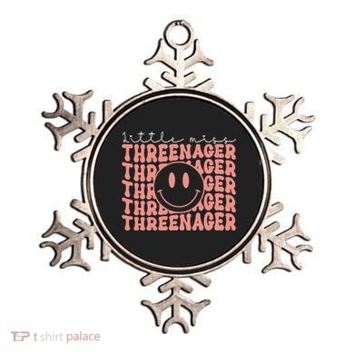Little Miss Threenager 3rd birthday Boho Cute Ornament