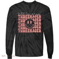 Little Miss Threenager 3rd birthday Boho Cute Tie-Dye Long Sleeve Shirt thumb 0
