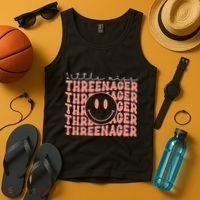 Little Miss Threenager 3rd birthday Boho Cute Tank Top thumb 4
