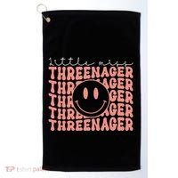 Little Miss Threenager 3rd birthday Boho Cute Golf Towel thumb 0