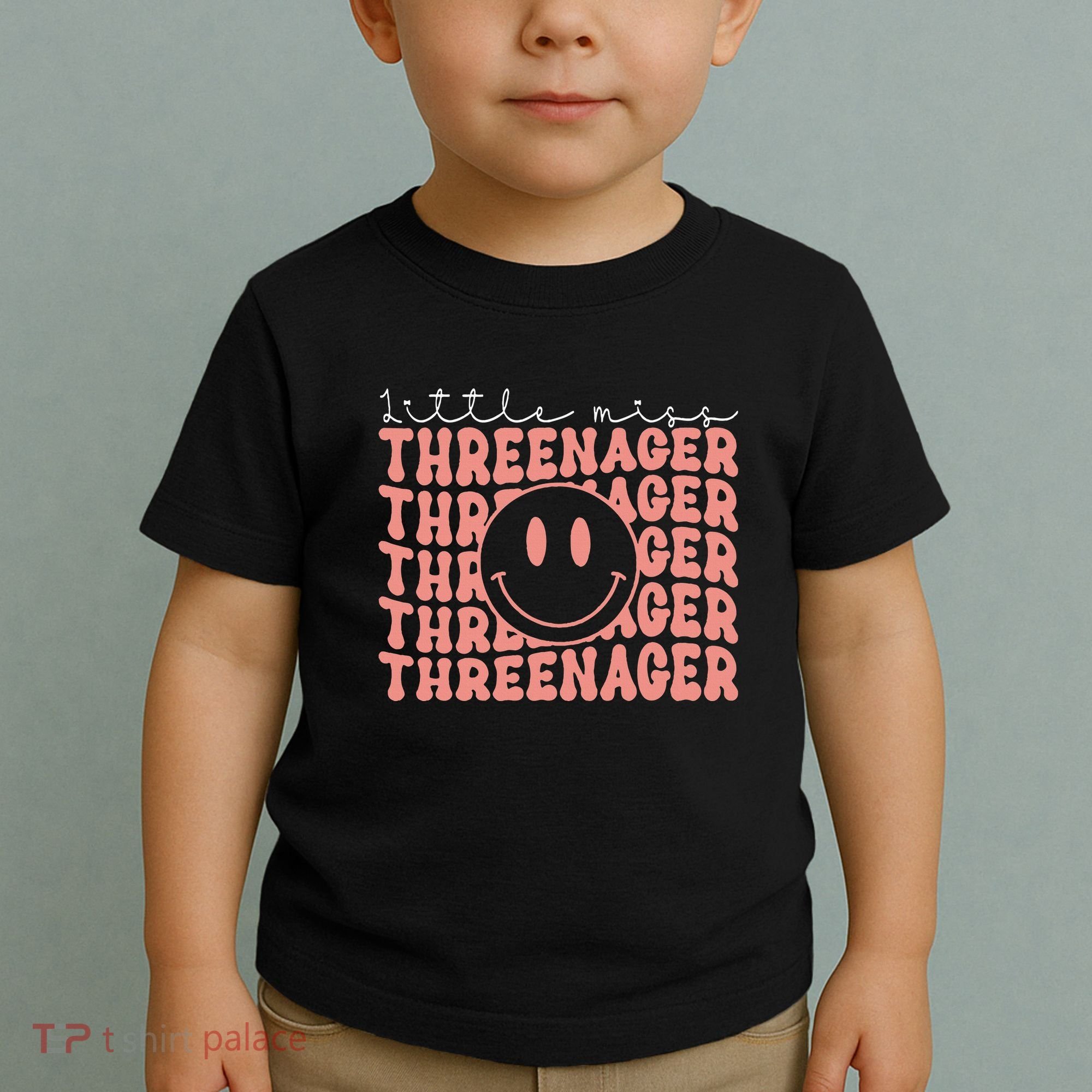 Little Miss Threenager 3rd birthday Boho Cute Toddler T-Shirt