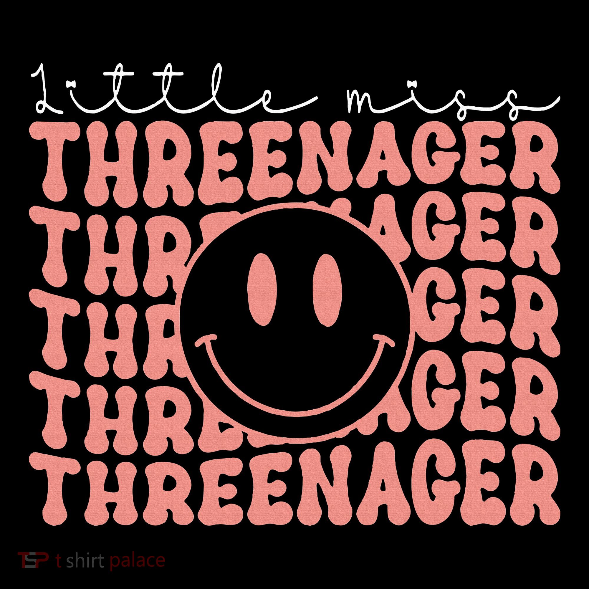 Little Miss Threenager 3rd birthday Boho Cute Women's Crop Top Tee
