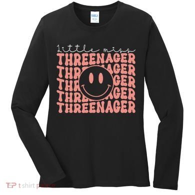 Little Miss Threenager 3rd birthday Boho Cute Women's Long Sleeve Shirt