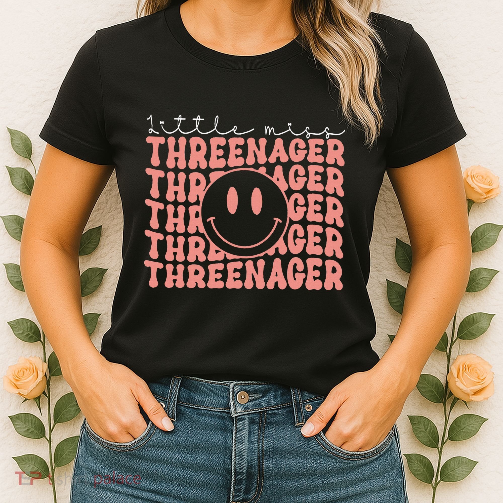 Little Miss Threenager 3rd birthday Boho Cute Women's T-Shirt