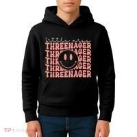 Little Miss Threenager 3rd birthday Boho Cute Kids Hoodie thumb 4