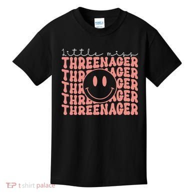 Little Miss Threenager 3rd birthday Boho Cute Kids T-Shirt