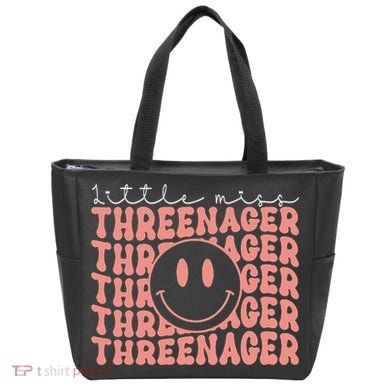 Little Miss Threenager 3rd birthday Boho Cute Tote Bag
