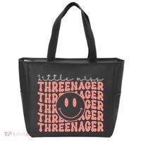 Little Miss Threenager 3rd birthday Boho Cute Tote Bag thumb 0
