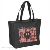 Little Miss Threenager 3rd birthday Boho Cute Tote Bag thumb 2