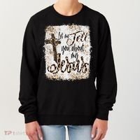 Let Me Tell You About My Jesus Leopard Bleached Bible Women's Sweatshirt thumb 0