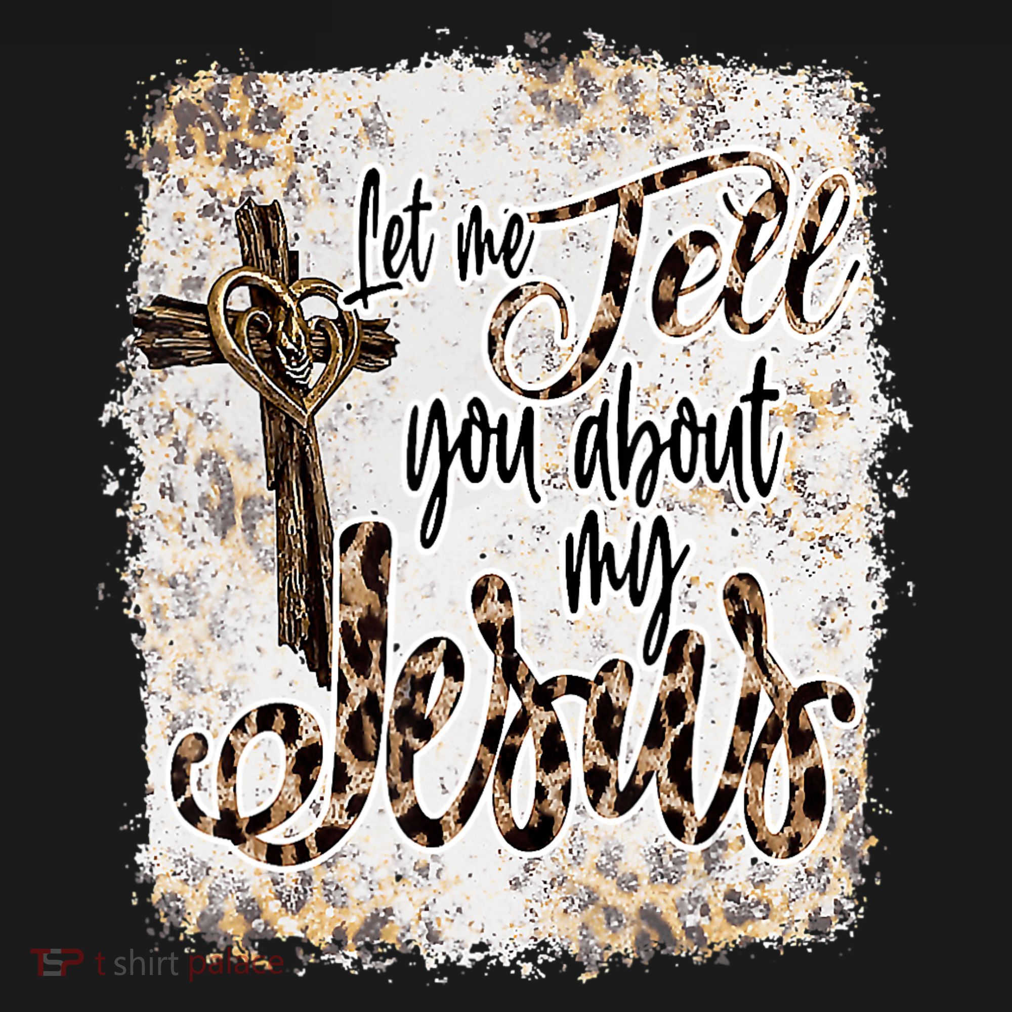 Let Me Tell You About My Jesus Leopard Bleached Bible Women's Hoodie