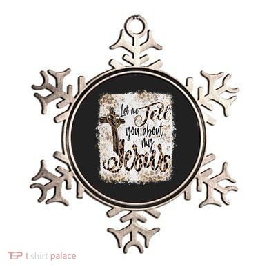 Let Me Tell You About My Jesus Leopard Bleached Bible Ornament