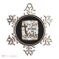 Let Me Tell You About My Jesus Leopard Bleached Bible Ornament thumb 0