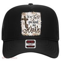 Let Me Tell You About My Jesus Leopard Bleached Bible Hat thumb 0
