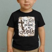 Let Me Tell You About My Jesus Leopard Bleached Bible Toddler T-Shirt thumb 2