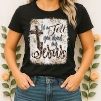 Let Me Tell You About My Jesus Leopard Bleached Bible Women's T-Shirt thumb 2