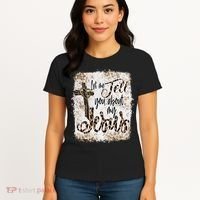 Let Me Tell You About My Jesus Leopard Bleached Bible Women's T-Shirt thumb 4