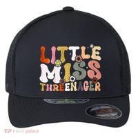 Little Miss Threenager 3rd Birthday Girl Boho Flexfit Unipanel Trucker Cap thumb 0