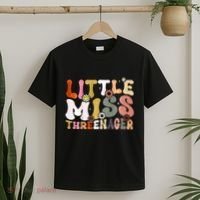 Little Miss Threenager 3rd Birthday Girl Boho T-Shirt thumb 2