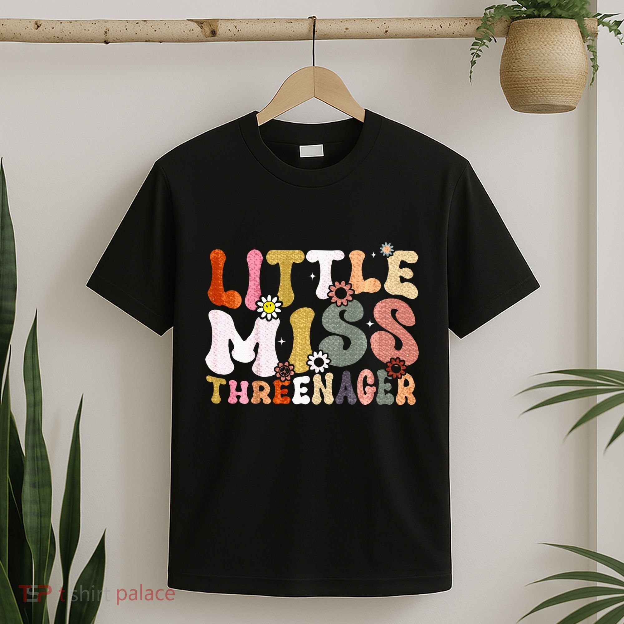 Little Miss Threenager 3rd Birthday Girl Boho T-Shirt